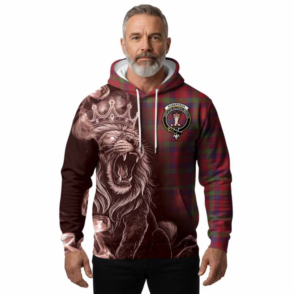Robertson Tartan Hoodie Roaring Lion Heritage