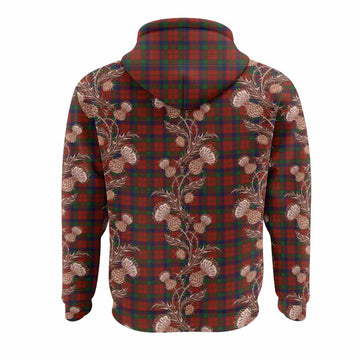 Robertson Tartan Hoodie Seamless Scottish Thistle Flowers