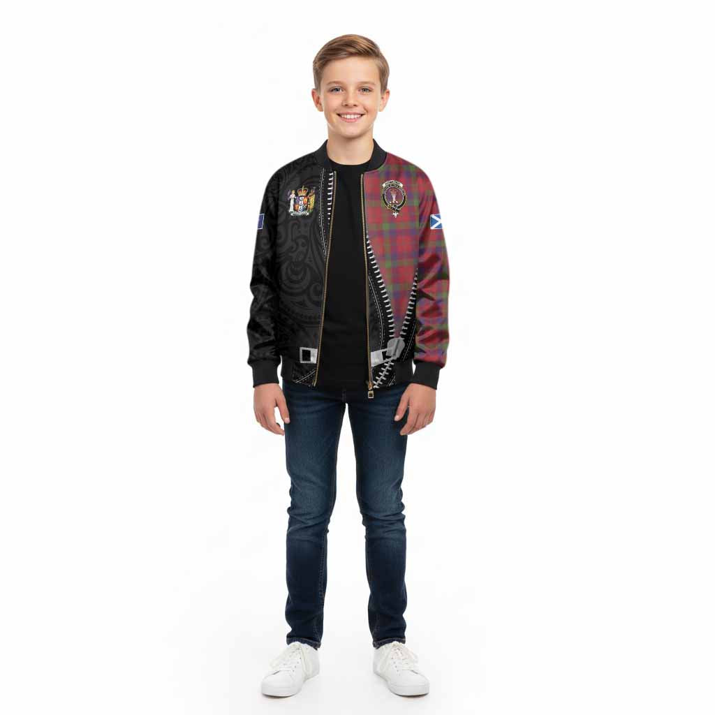 Robertson Tartan Kid Bomber Jacket New Zealand Pattern Unique Zipper Stylized