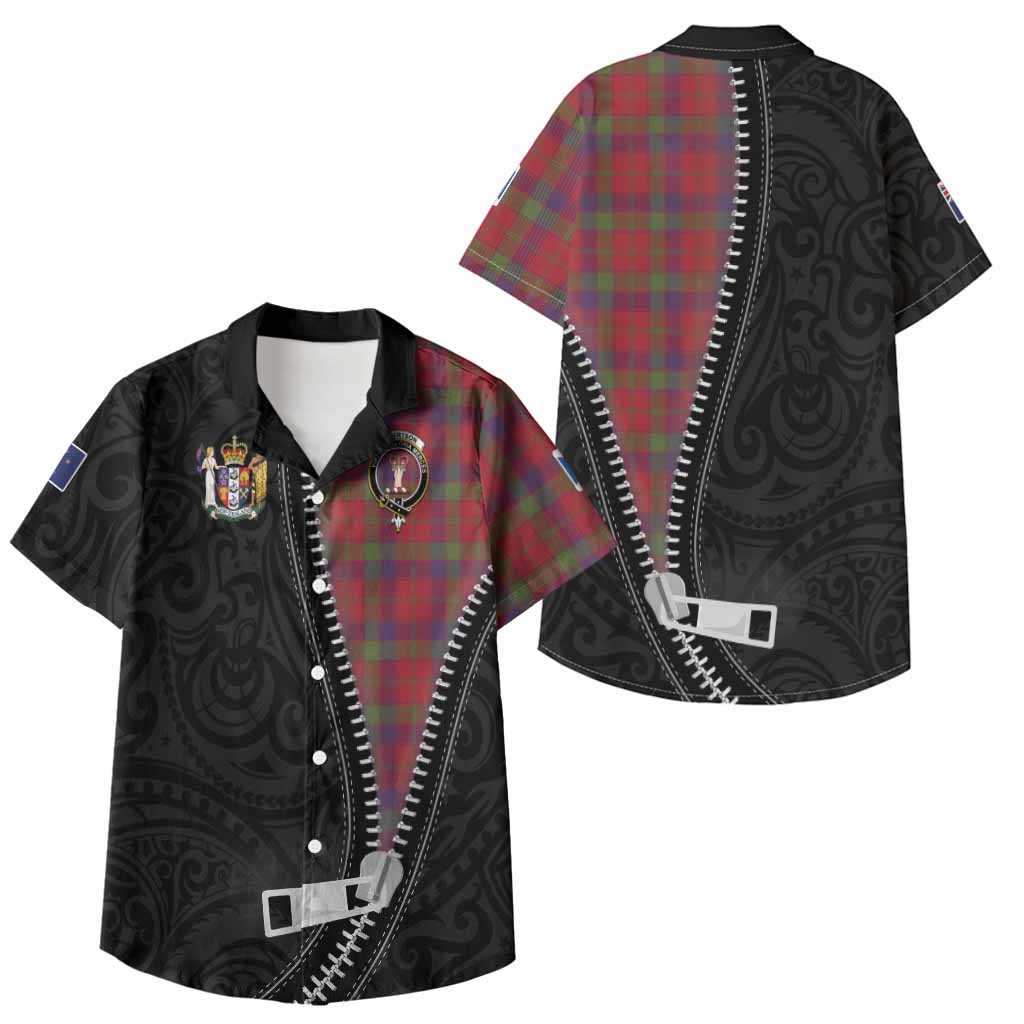 Robertson Tartan Kid Hawaiian Shirt New Zealand Pattern Unique Zipper Stylized