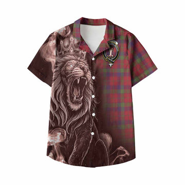 Robertson Tartan Kid Hawaiian Shirt Roaring Lion Heritage