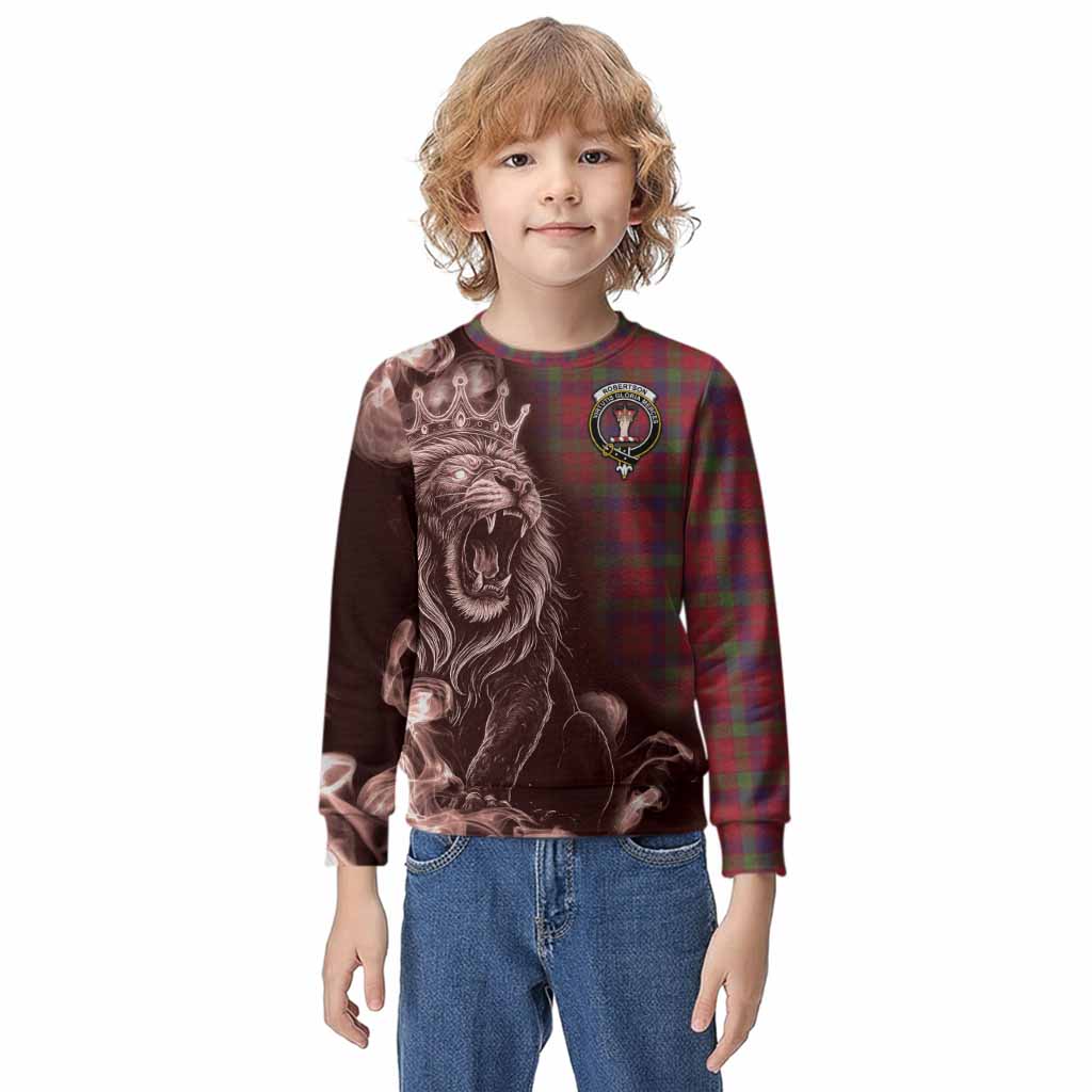 Robertson Tartan Kid Knitted Sweatshirt Roaring Lion Heritage