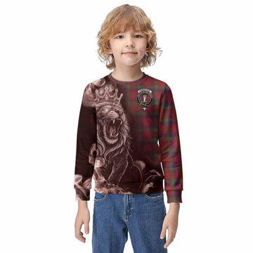 Robertson Tartan Kid Knitted Sweatshirt Roaring Lion Heritage