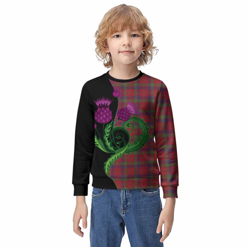 Robertson Tartan Kid Knitted Sweatshirt Traditional Scottish Thistle