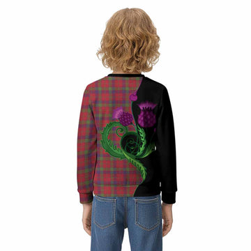Robertson Tartan Kid Knitted Sweatshirt Traditional Scottish Thistle