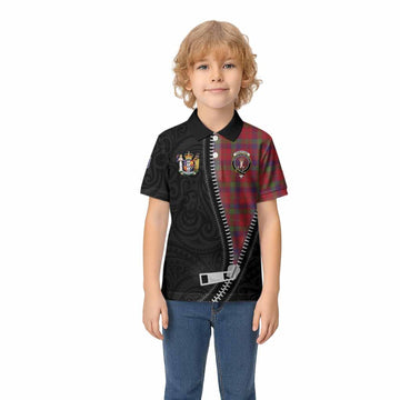 Robertson Tartan Kid Polo Shirt New Zealand Pattern Unique Zipper Stylized