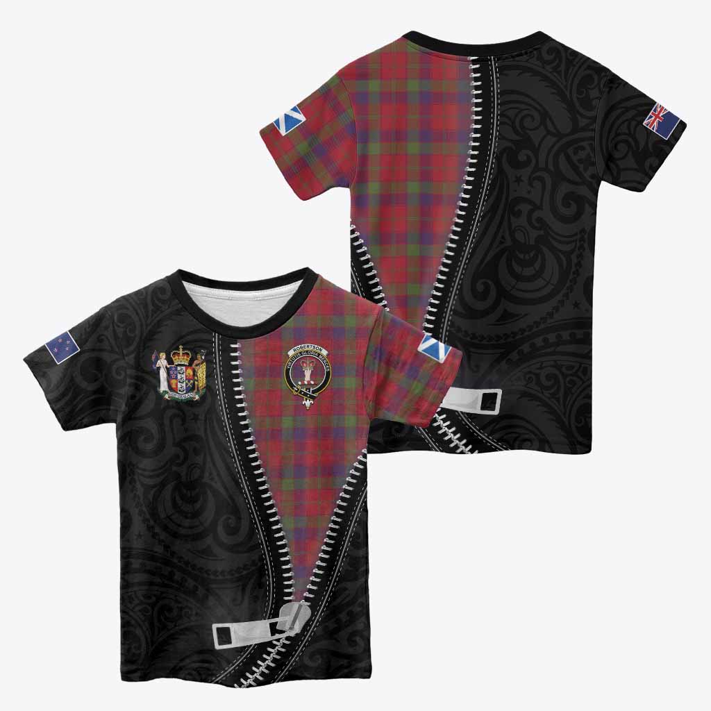 Robertson Tartan Kid T-shirt New Zealand Pattern Unique Zipper Stylized