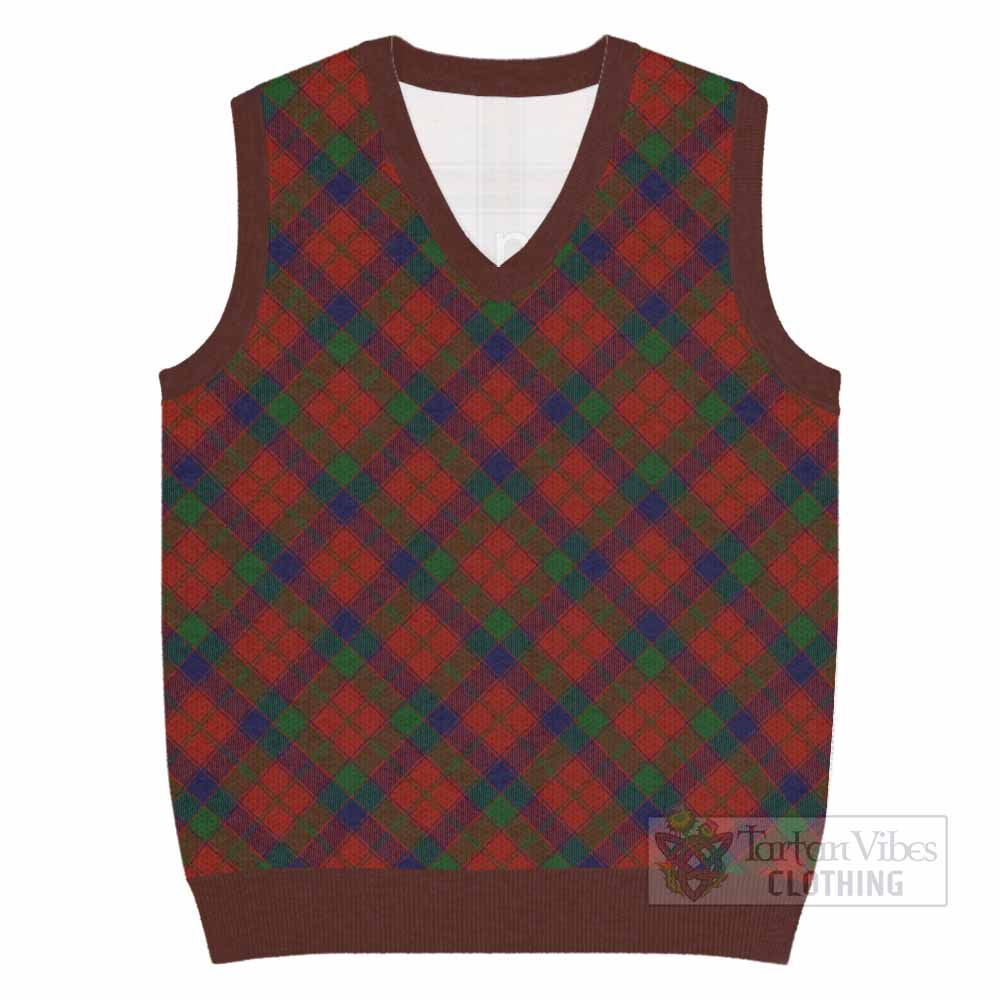 Robertson Tartan  Knitted V-Neck Vest Cross Style