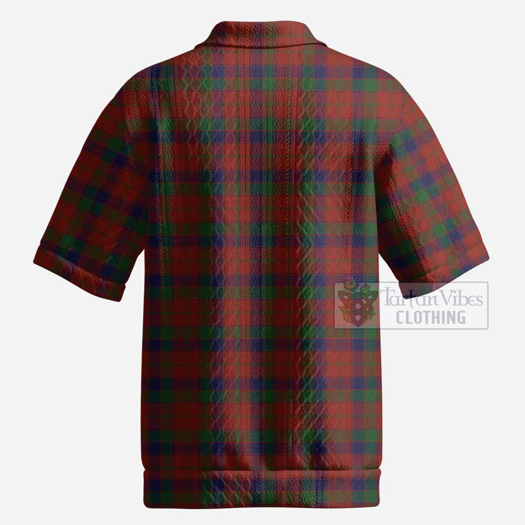 Robertson Tartan Men’s Polo Sweater Top with Family Crest