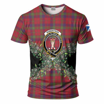 Robertson Tartan T-Shirt Thistle Scottish Spirit