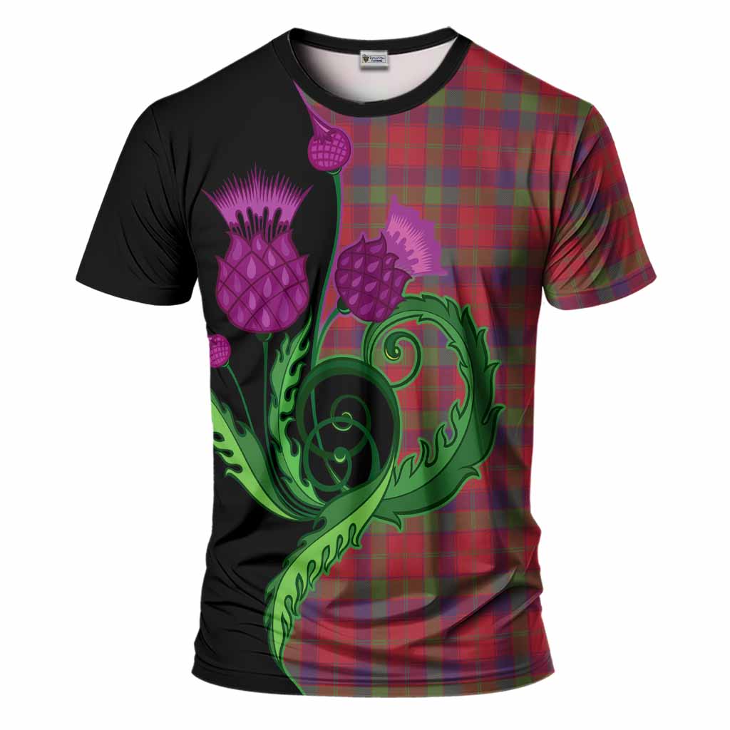 Robertson Tartan T-Shirt Traditional Scottish Thistle