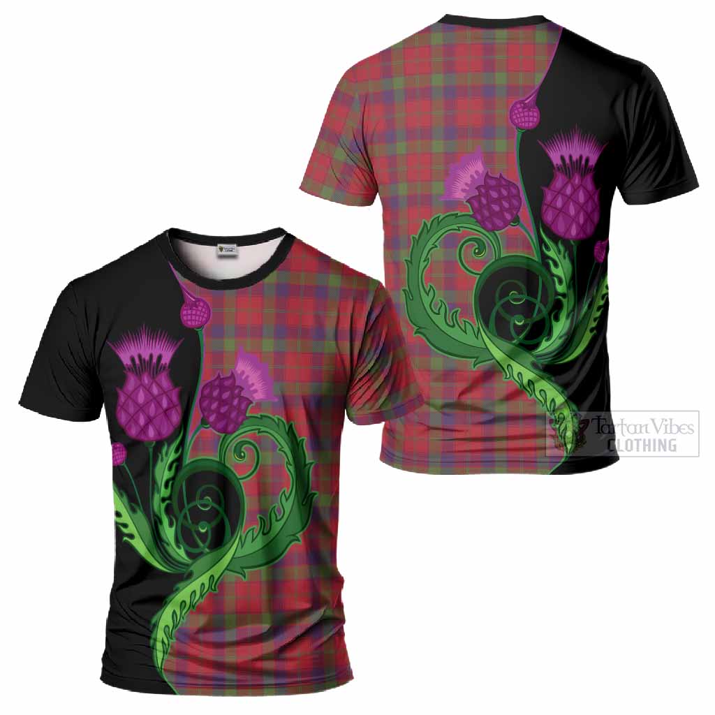 Robertson Tartan T-Shirt Traditional Scottish Thistle