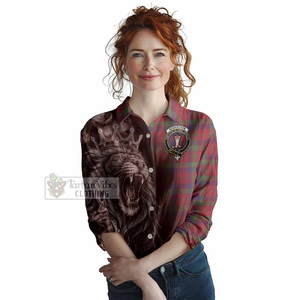 Robertson Tartan Women Casual Shirt Roaring Lion Heritage