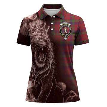 Robertson Tartan Women Polo Shirt Roaring Lion Heritage