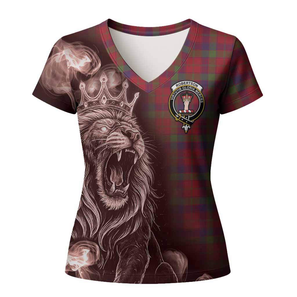 Robertson Tartan Women T shirt Roaring Lion Heritage