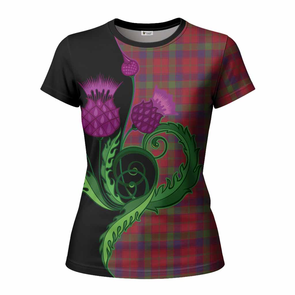 Robertson Tartan Women T shirt Traditional Scottish Thistle