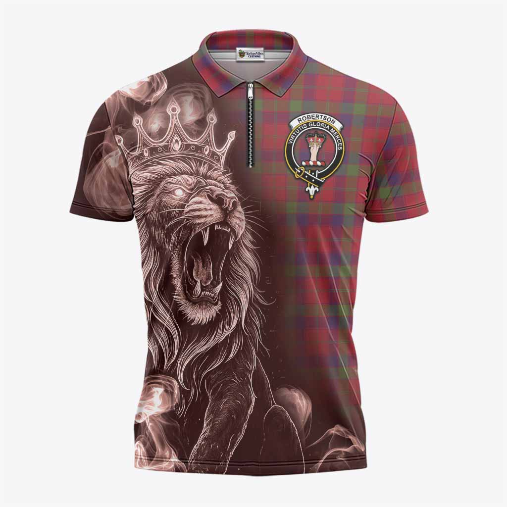 Robertson Tartan Zipper Polo Shirt Roaring Lion Heritage