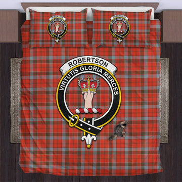 Robertson Weathered Tartan Bedding Set with Family Crest