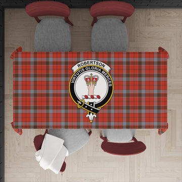 Robertson Weathered Tatan Tablecloth with Family Crest