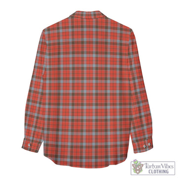 Robertson Weathered Tartan Womens Casual Shirt with Family Crest