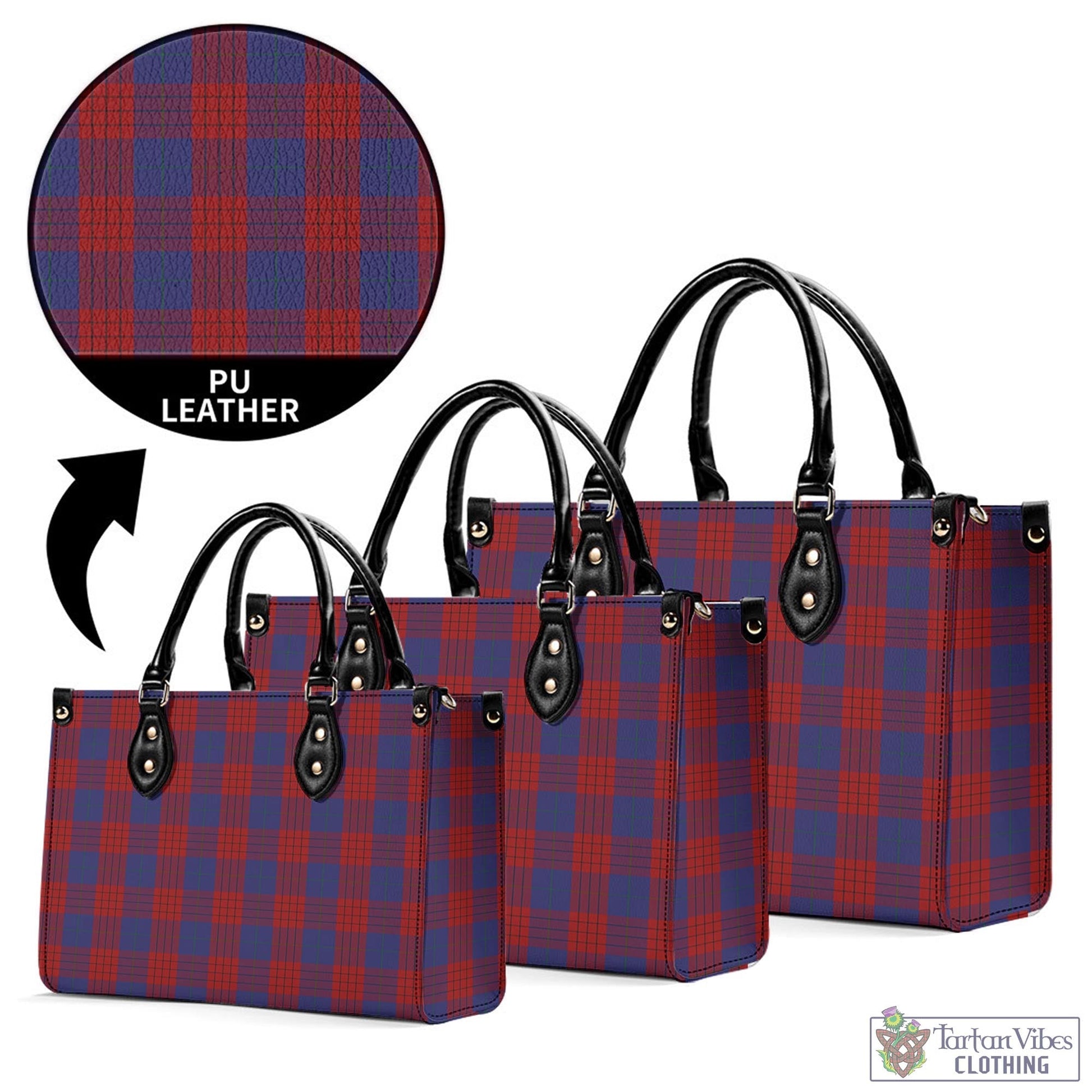 Robinson Tartan Luxury Leather Handbags - Tartan Vibes Clothing