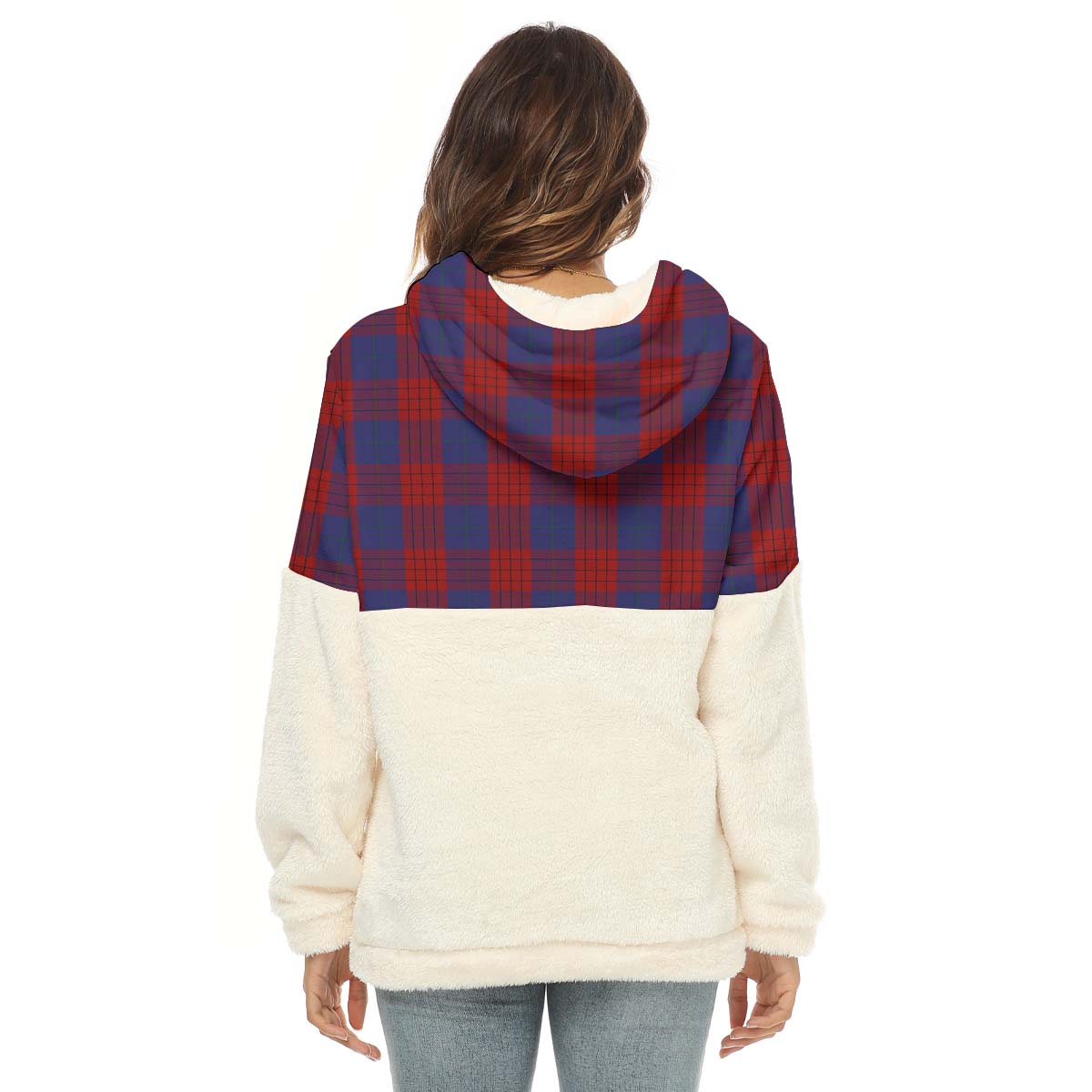 robinson-tartan-womens-borg-fleece-hoodie-with-half-zip