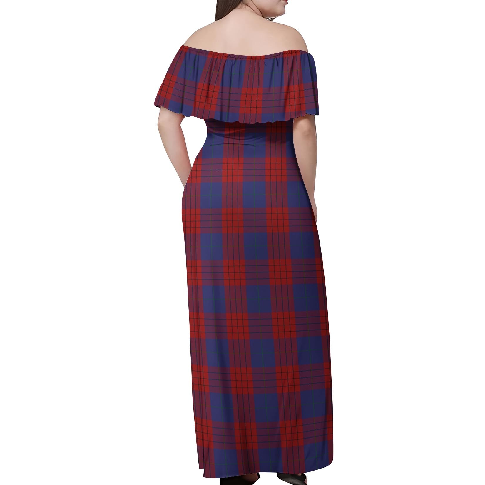 Robinson Tartan Off Shoulder Long Dress - Tartan Vibes Clothing