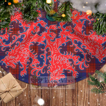 Tartan Vibes Clothing Robinson Tartan Christmas Tree Skirt Lion Rampant Style