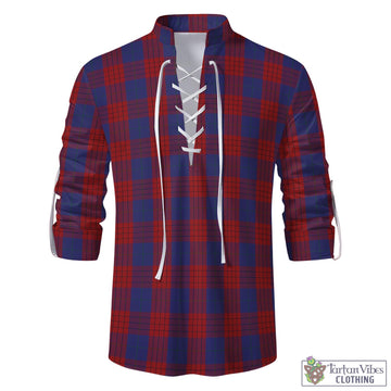Robinson Tartan Men's Scottish Traditional Jacobite Ghillie Kilt Shirt