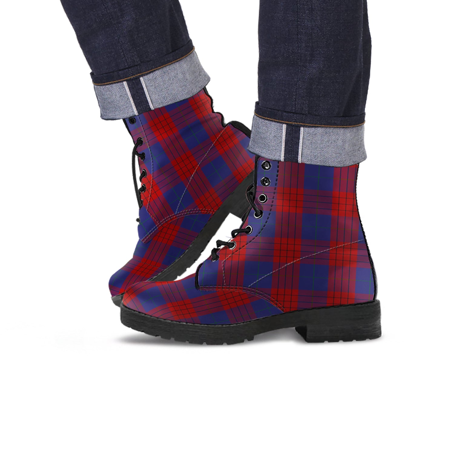 Robinson Tartan Leather Boots - Tartan Vibes Clothing