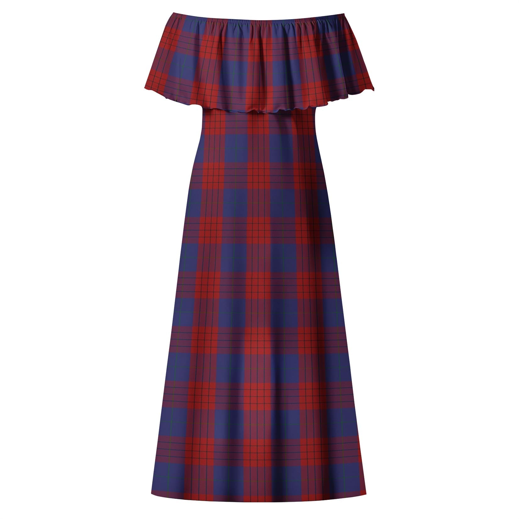 Robinson Tartan Off Shoulder Long Dress - Tartan Vibes Clothing
