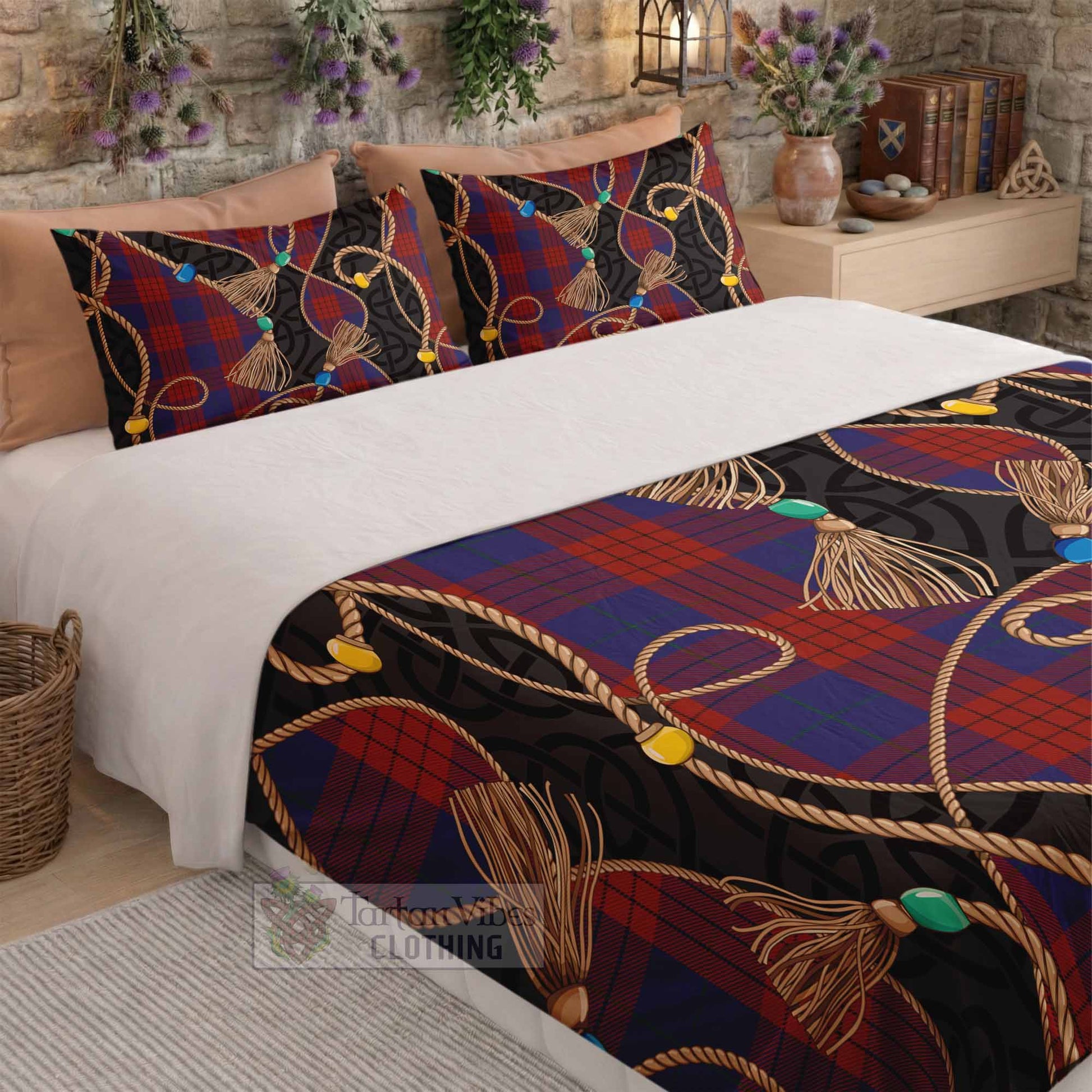 Robinson Scottish Tartan Twisted Ropes Stylized Bedding Set - Tartan Vibes Clothing