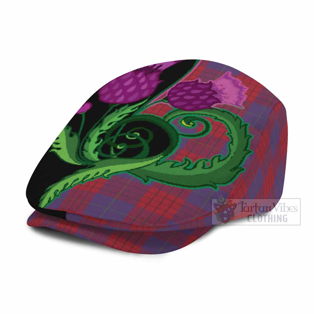 Robinson Tartan Flat Cap, Jeff Cap Traditional Scottish Thistle