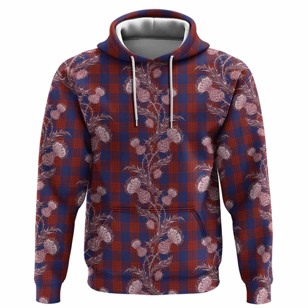 Robinson Tartan Hoodie Seamless Scottish Thistle Flowers