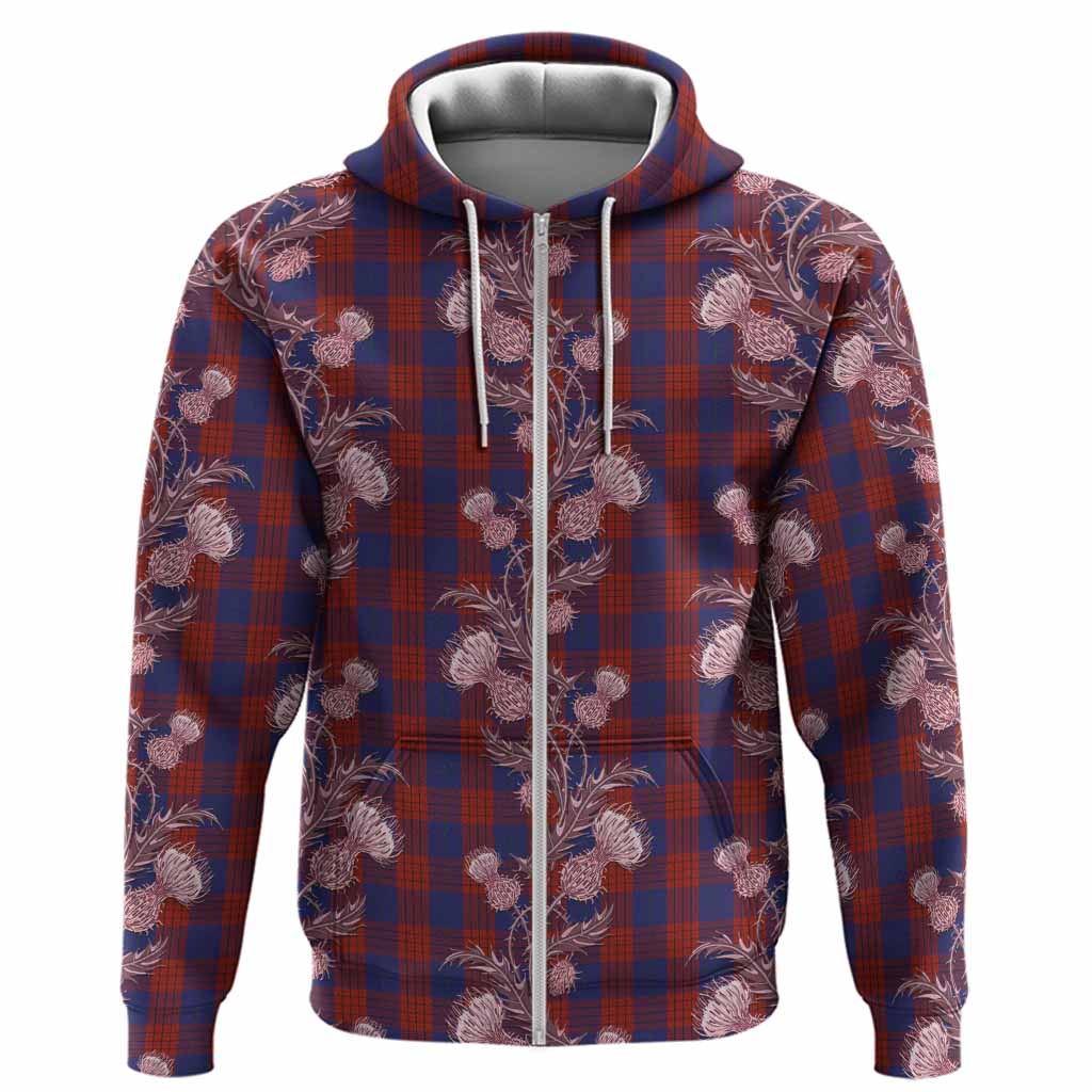 Robinson Tartan Hoodie Seamless Scottish Thistle Flowers
