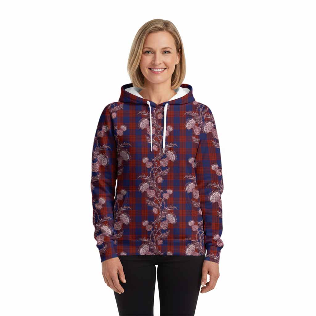 Robinson Tartan Hoodie Seamless Scottish Thistle Flowers