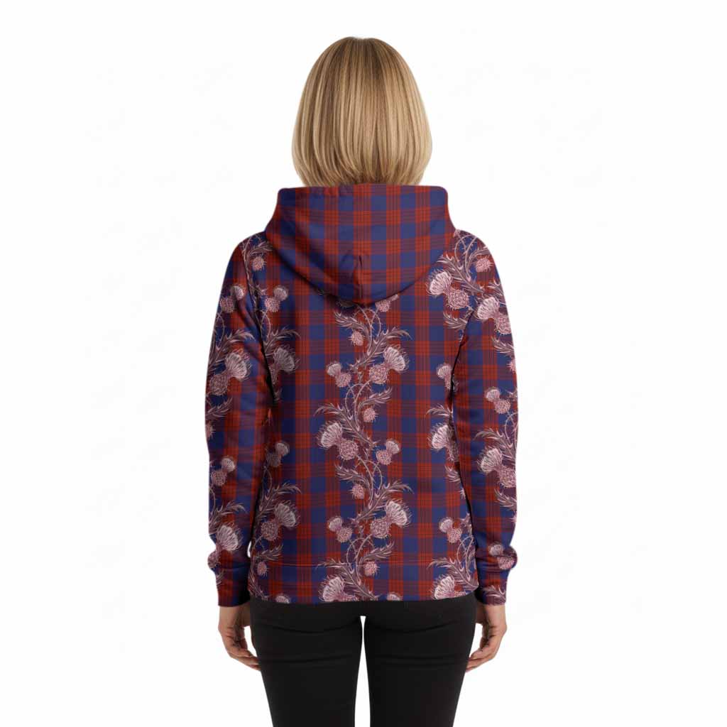 Robinson Tartan Hoodie Seamless Scottish Thistle Flowers