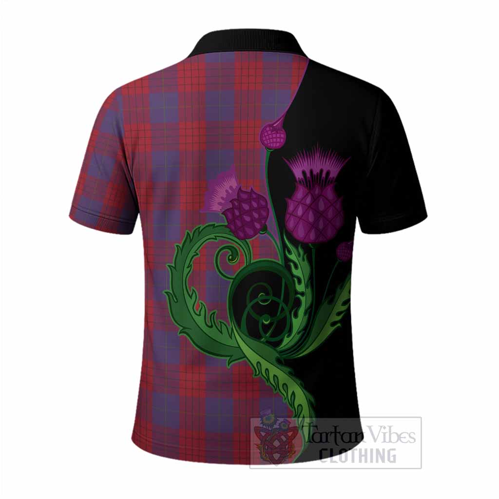 Robinson Tartan Polo Shirt Traditional Scottish Thistle