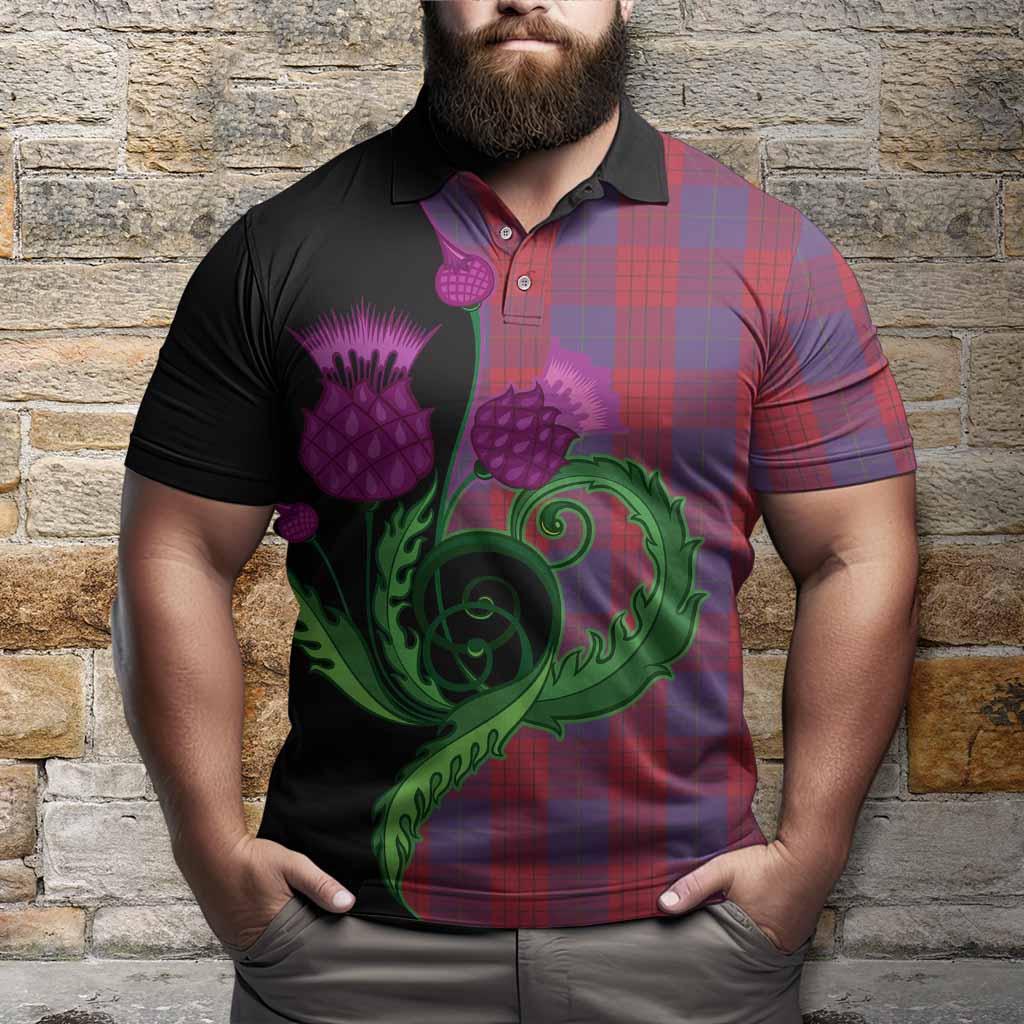 Robinson Tartan Polo Shirt Traditional Scottish Thistle