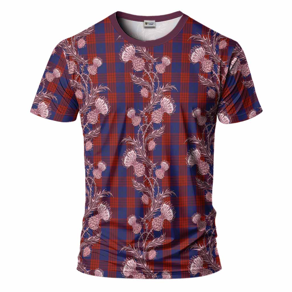 Robinson Tartan T-Shirt Seamless Scottish Thistle Flowers