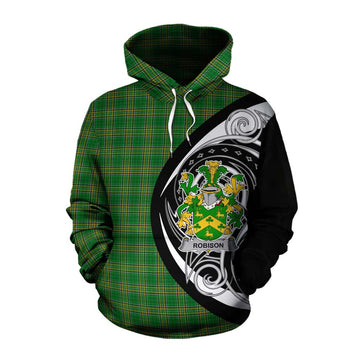 Tartan Vibes Clothing Robison Irish Clan Cotton Hoodie Celtic Circle Style