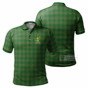 Robison Irish Clan Tartan Men's Polo Shirt with Coat of Arms - Tartan Vibes Clothing