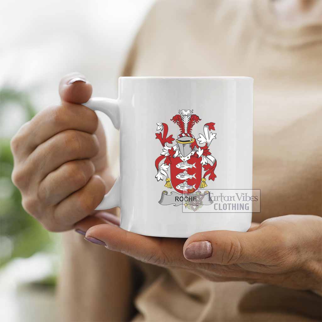 Tartan Vibes Clothing Roche Irish Clan Coat of Arms Ceramic Mug