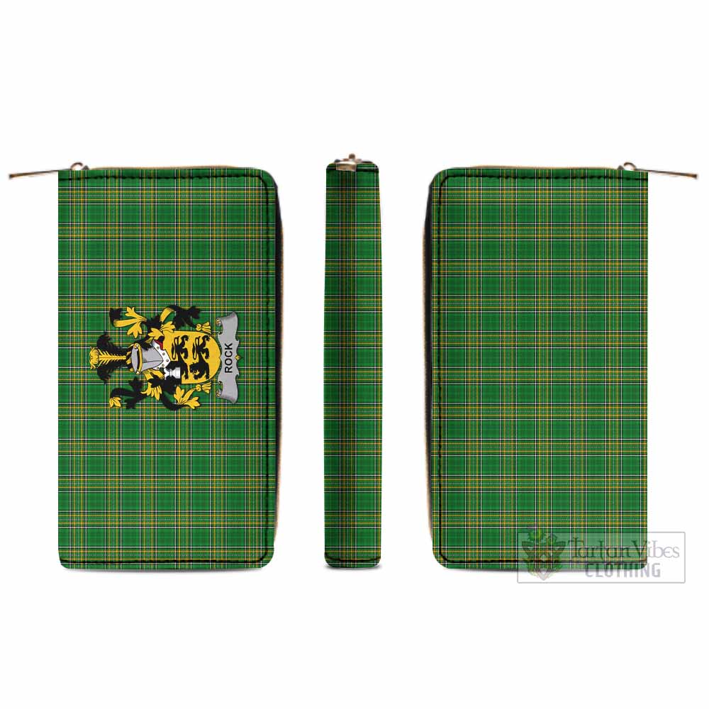 Rock Irish Clan Tartan Women's Leather Wallet with Coat of Arms - Tartan Vibes Clothing