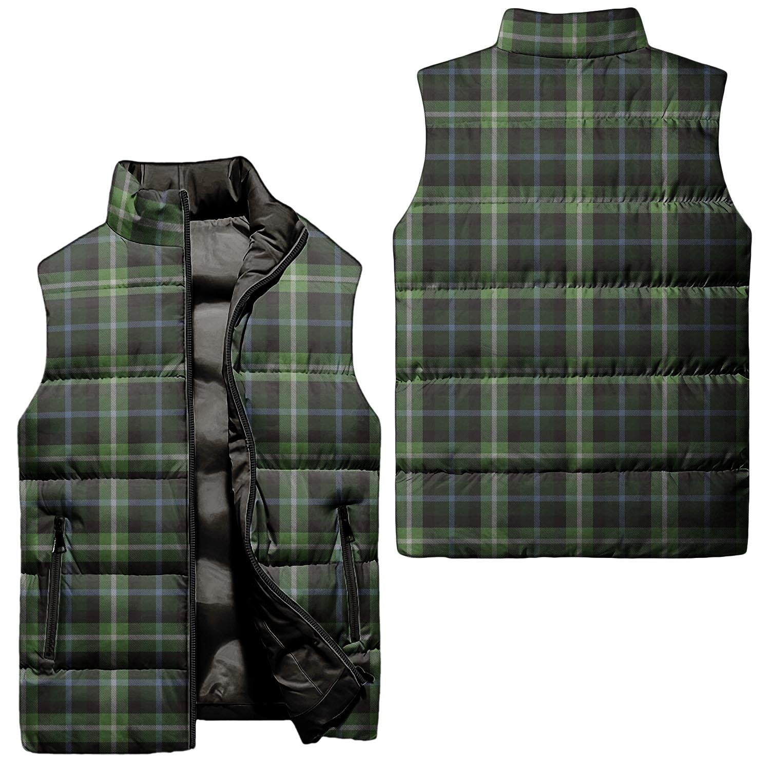 Rodger Tartan Sleeveless Puffer Jacket Unisex - Tartan Vibes Clothing