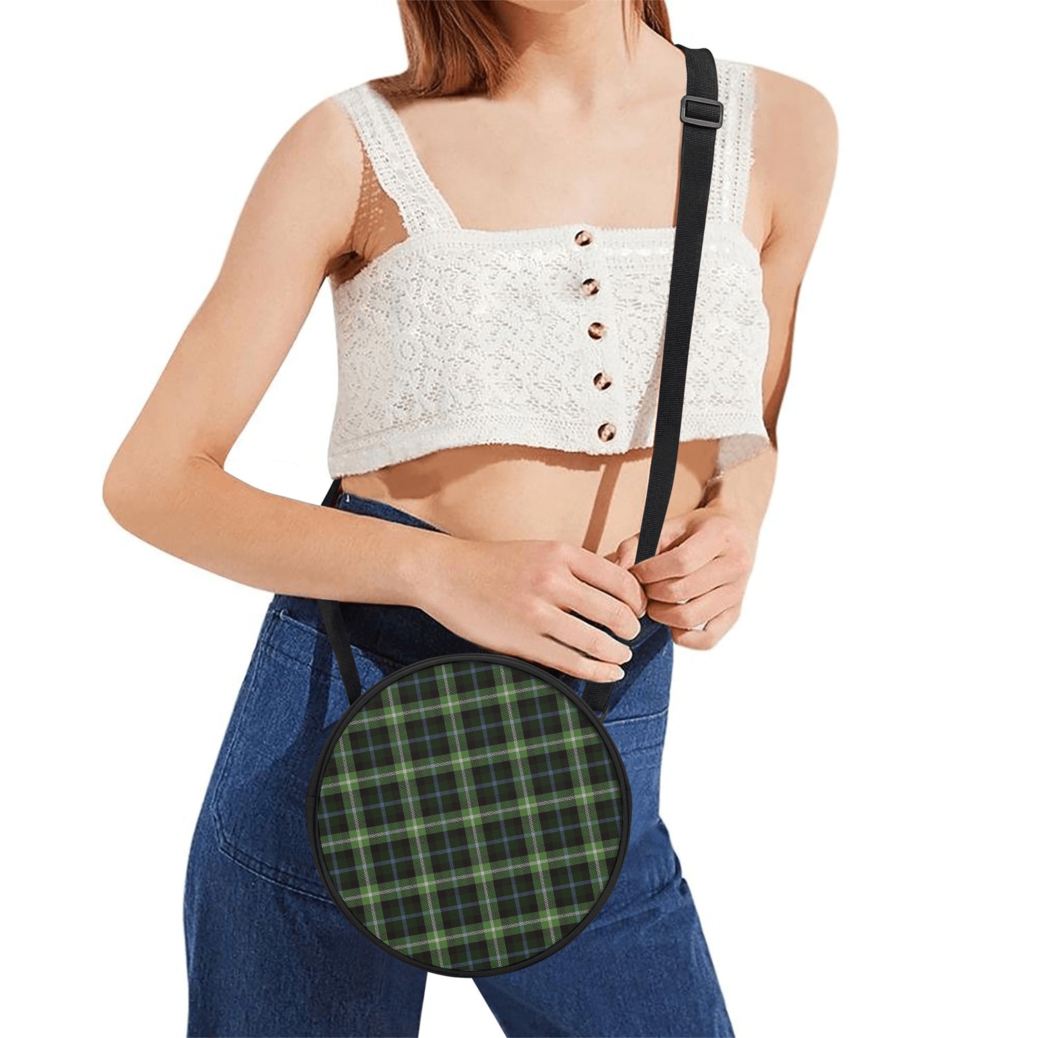 Rodger Tartan Round Satchel Bags One Size 9*9*2.7 inch - Tartan Vibes Clothing