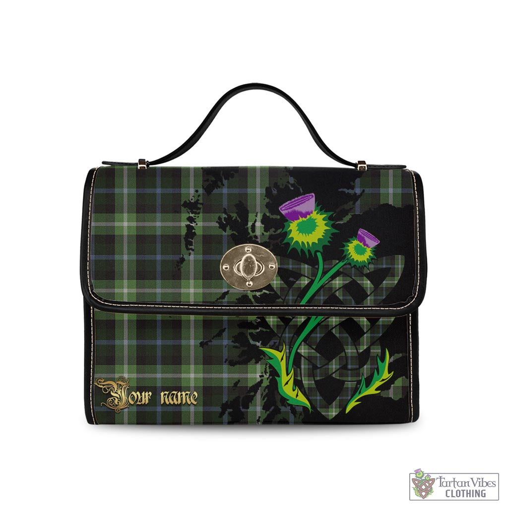 Tartan Vibes Clothing Rodger Tartan Waterproof Canvas Bag with Scotland Map and Thistle Celtic Accents