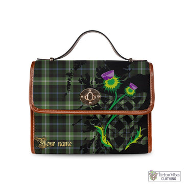 Rodger Tartan Waterproof Canvas Bag with Scotland Map and Thistle Celtic Accents