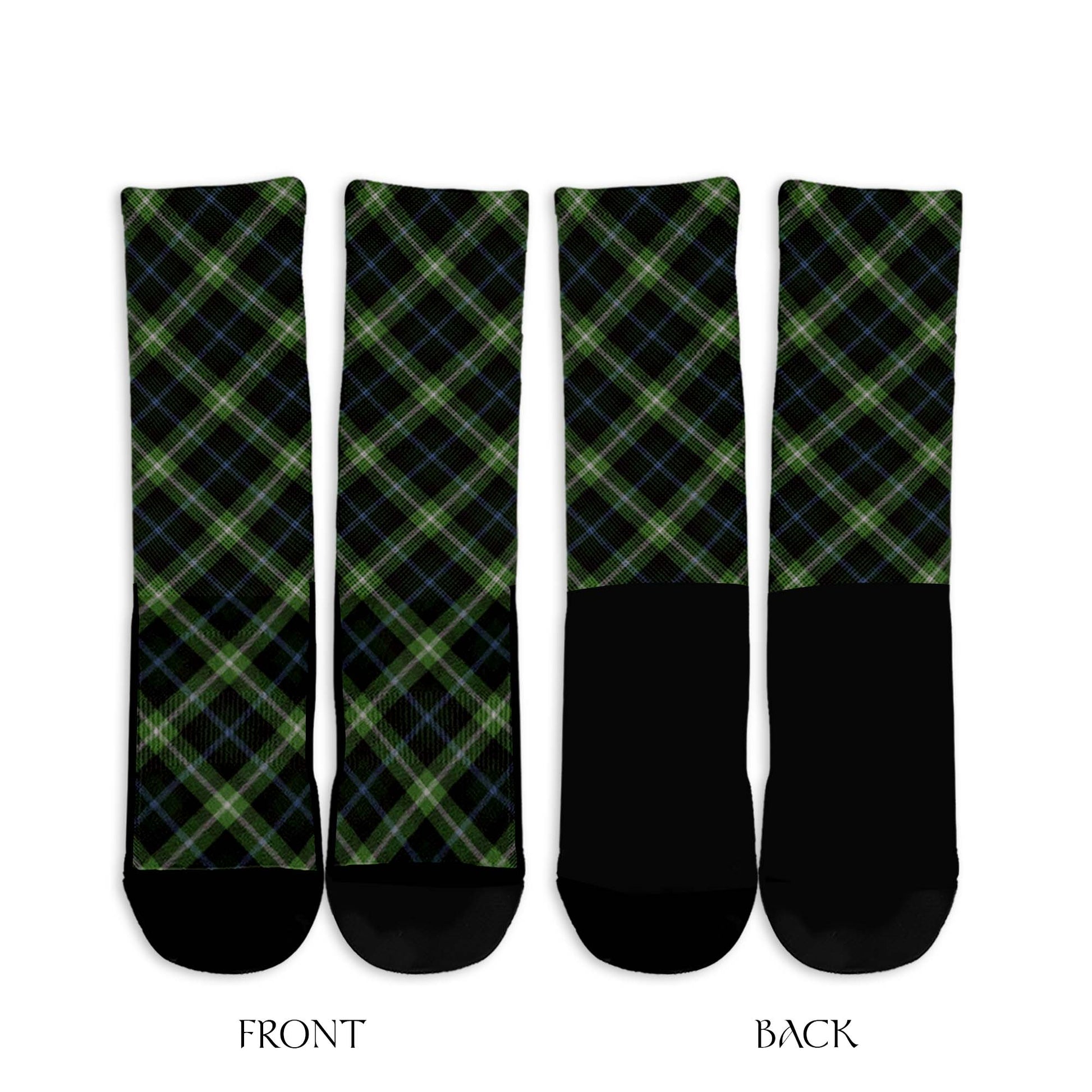 Rodger Tartan Crew Socks Cross Style - Tartan Vibes Clothing