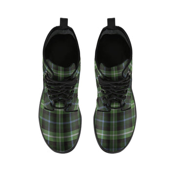 Rodger Tartan Leather Boots - Tartan Vibes Clothing